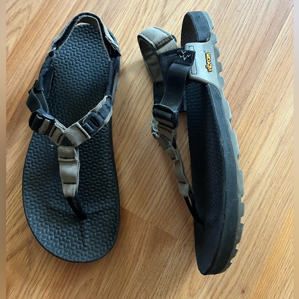 Chaco Black and Gray Outdoor Sandals with Adjustable Straps